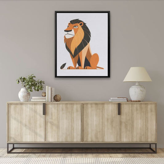 Golden Grace - Simple Wall Art in Black Frame