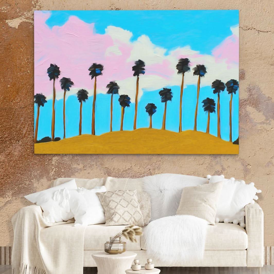 Golden Hour Palms - Large Canvas Print