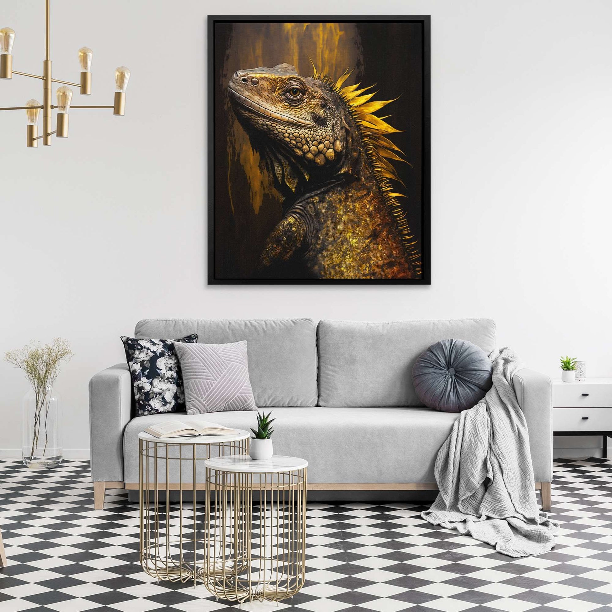 Golden Iguana - Wall Art Print