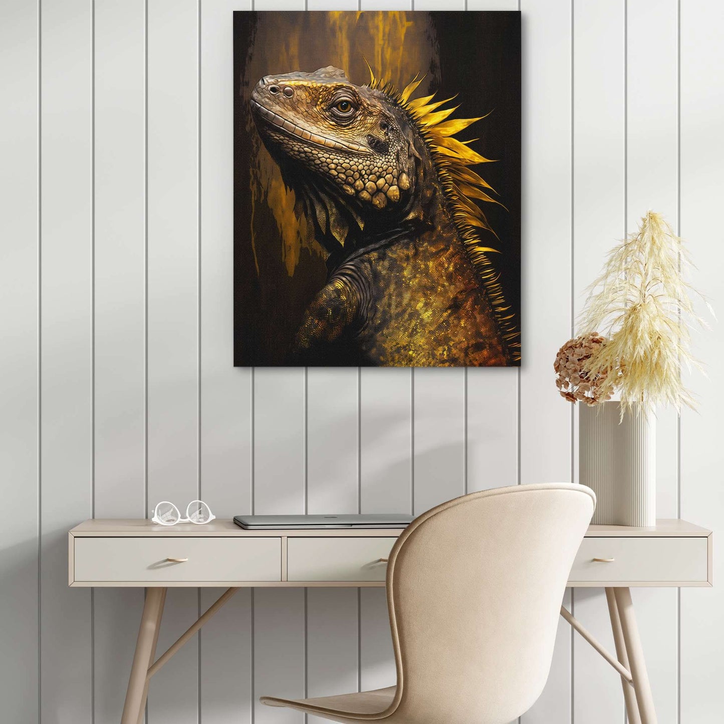 Golden Iguana - Wall Art Print