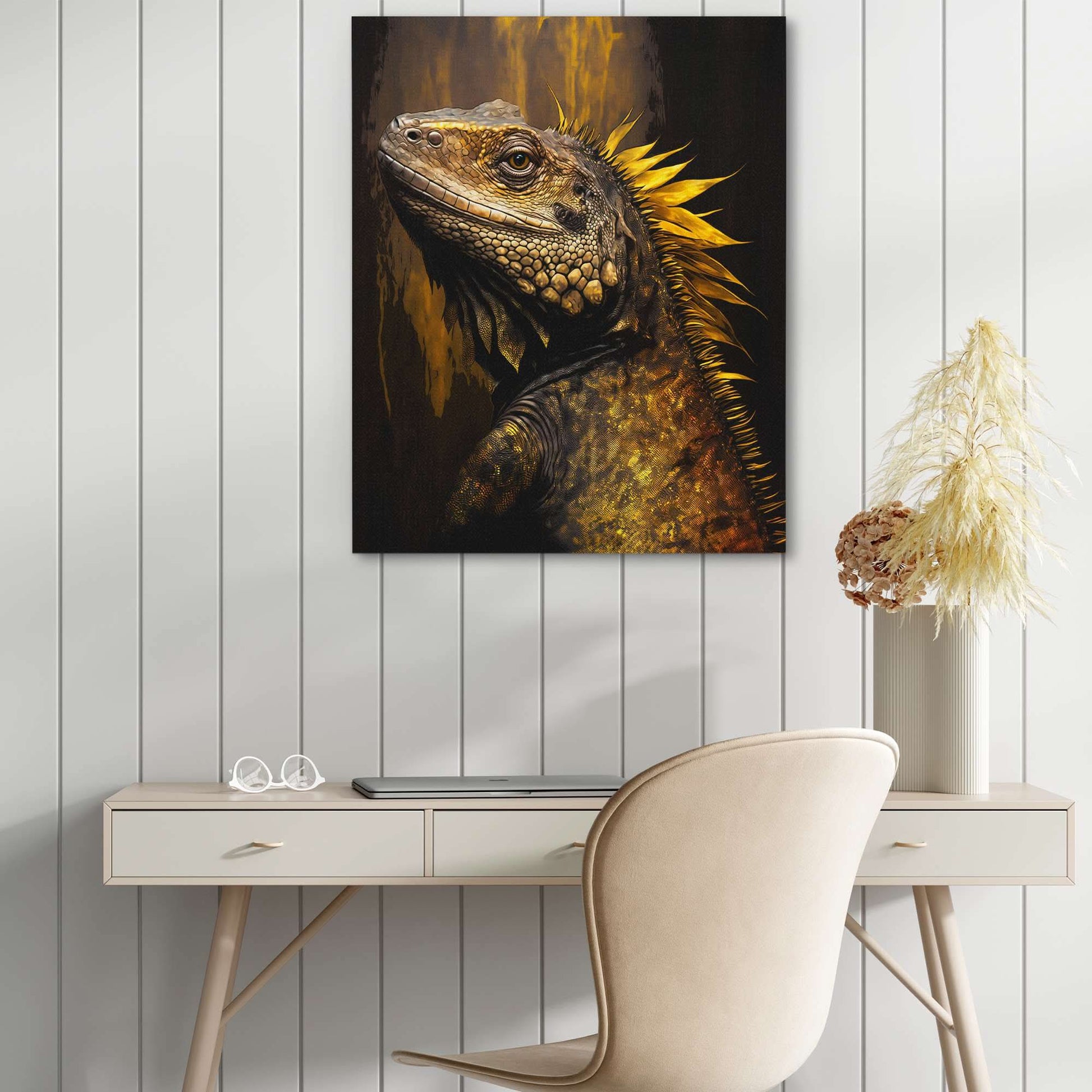 Golden Iguana - Wall Art Print