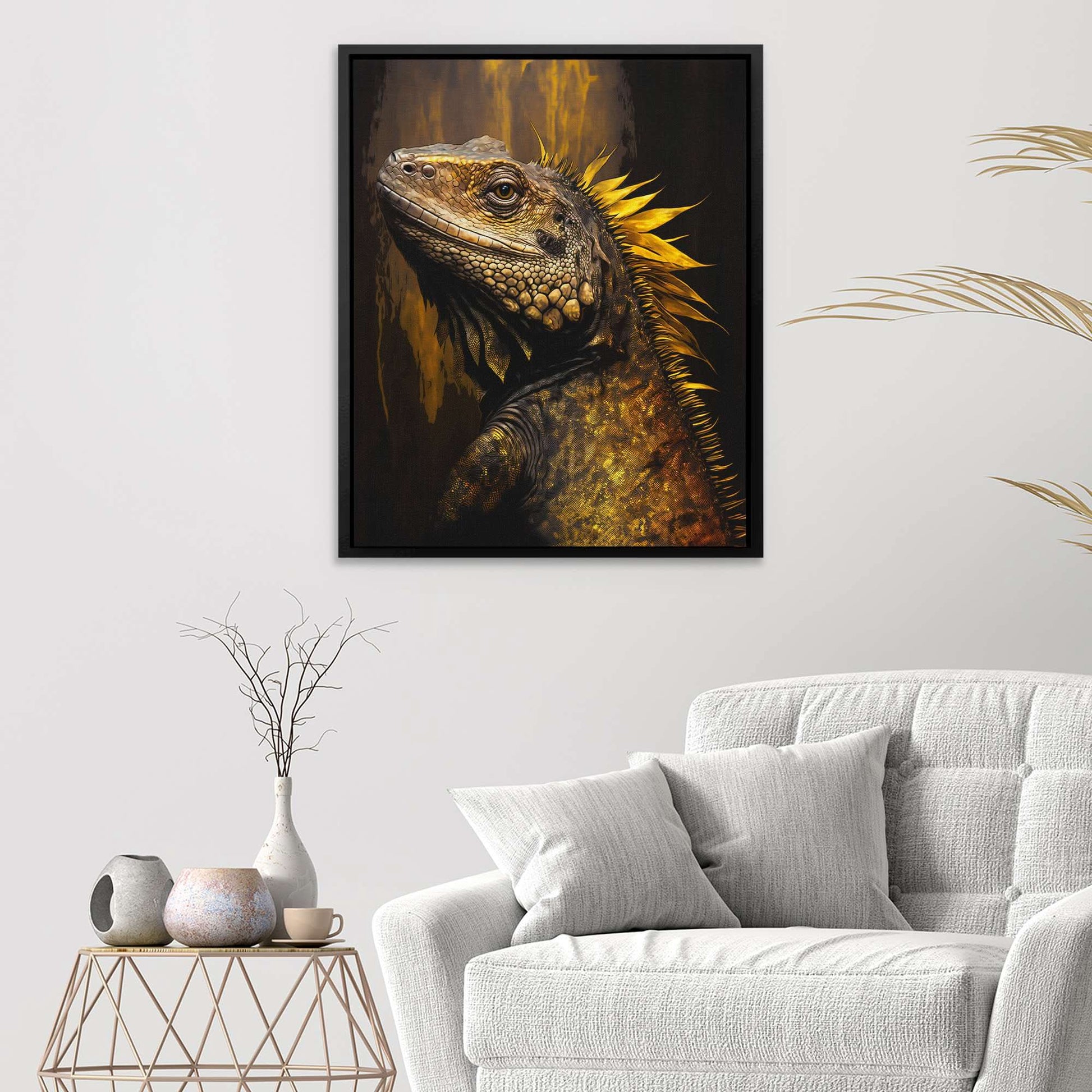 Golden Iguana - Wall Art Print