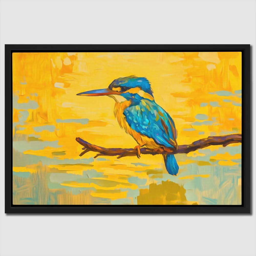 Golden Kingfisher - Bird Art for Home Office