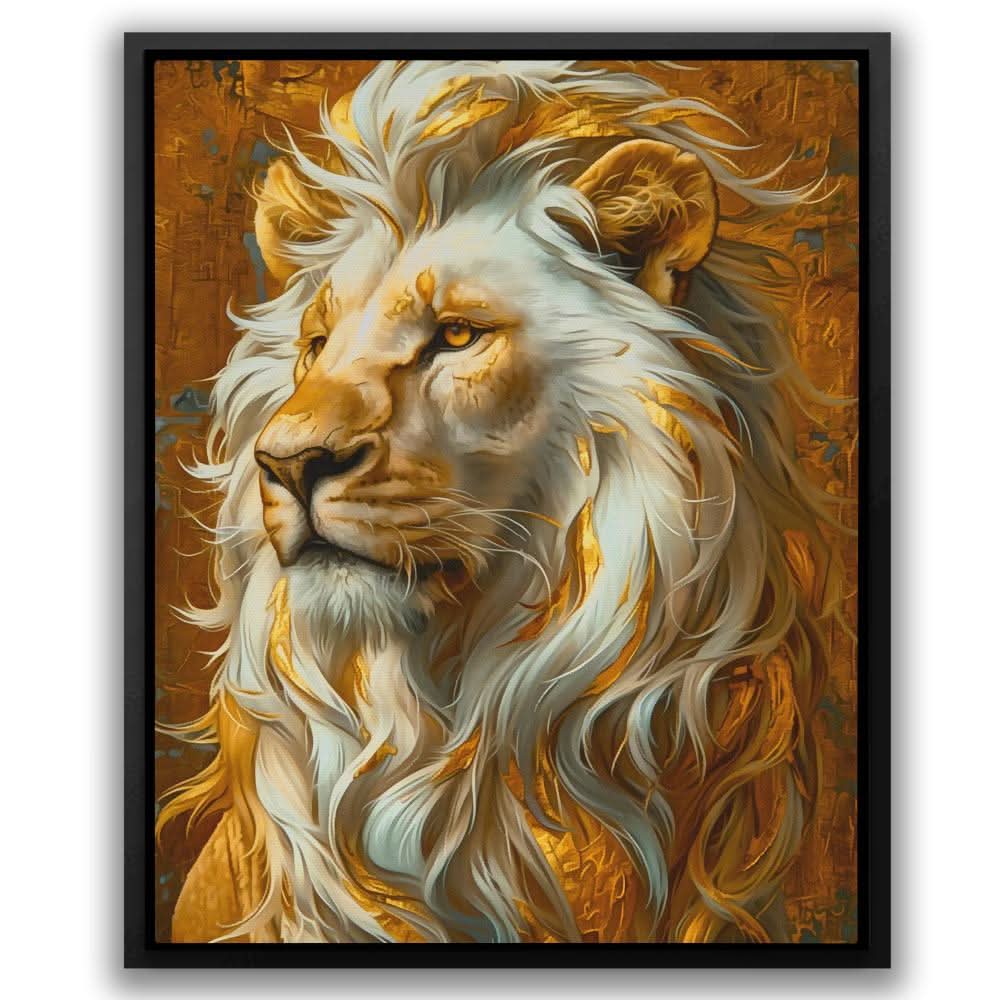 Golden Mane - Gold Big Cat Canvas Print
