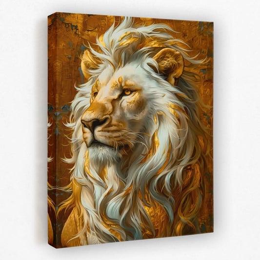 Golden Mane - Animals Canvas Wall Art