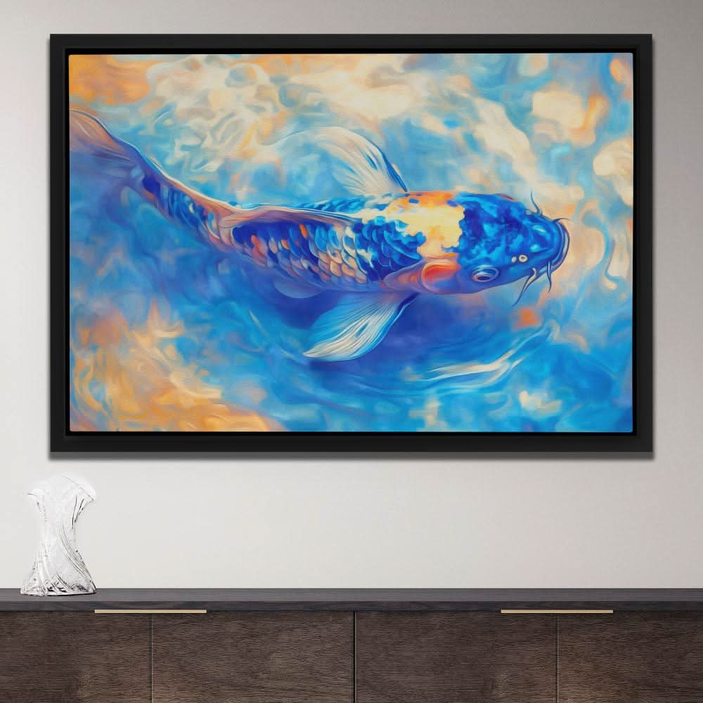 Golden Mask Koi - Large Canvas Print