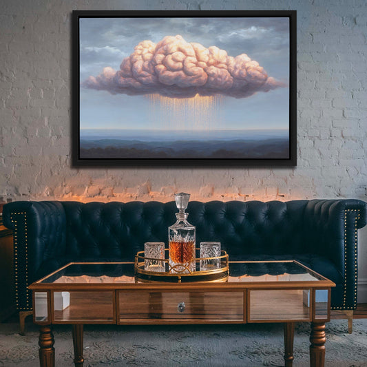 Golden Mind Rain - Luxury Wall Art
