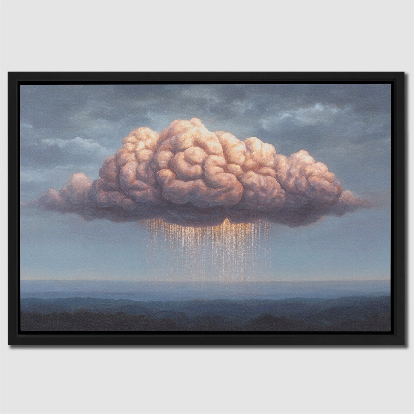 Golden Mind Rain - Luxury Wall Art