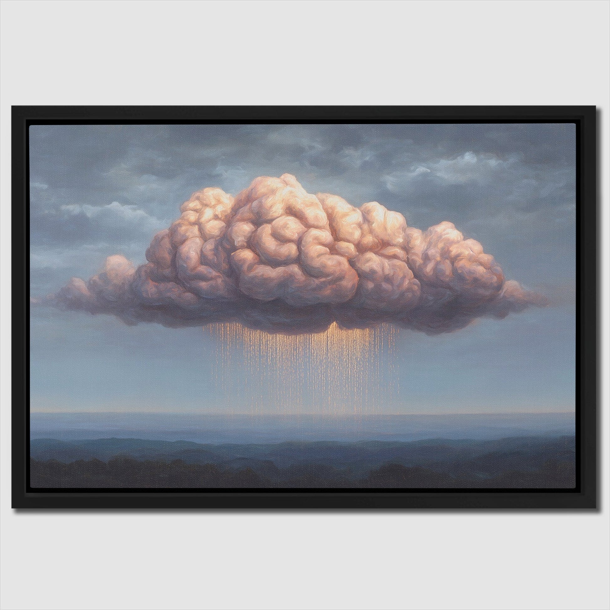 Golden Mind Rain - Luxury Wall Art