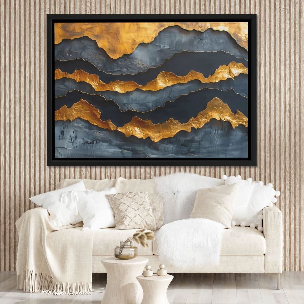 Golden Moments - Large Abstract Canvas Print