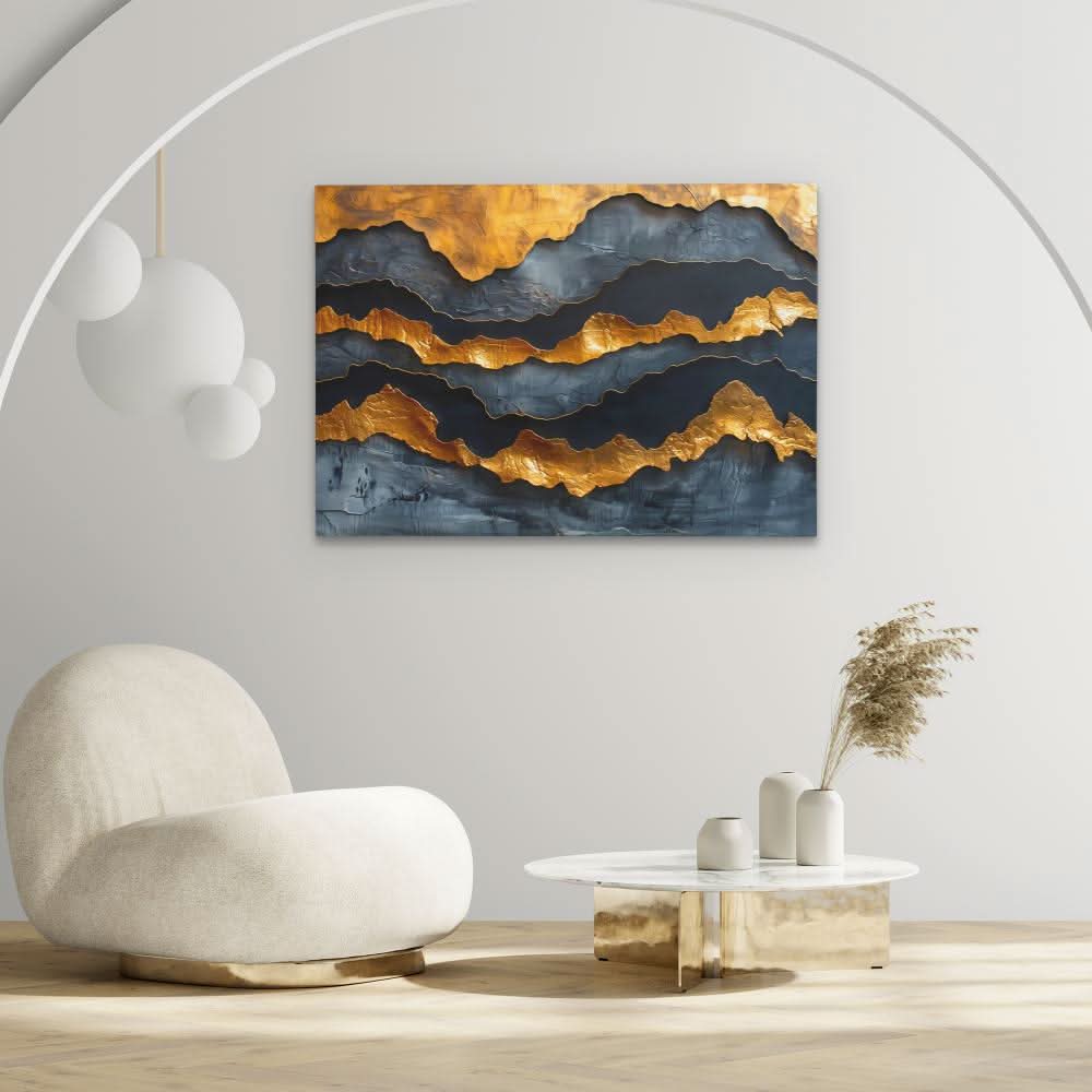 Golden Moments - Black Landscapes Canvas Print