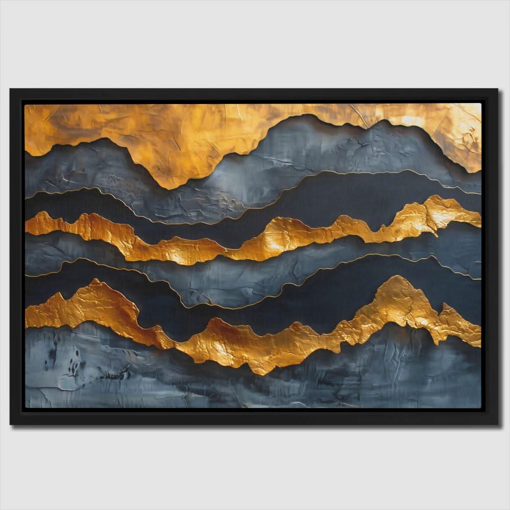 Golden Moments - Black Wall Art