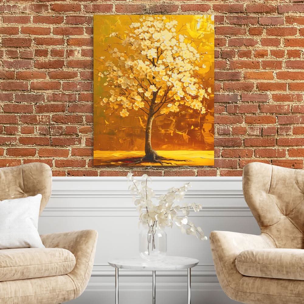 Golden Myth - Floral Art for Hallway