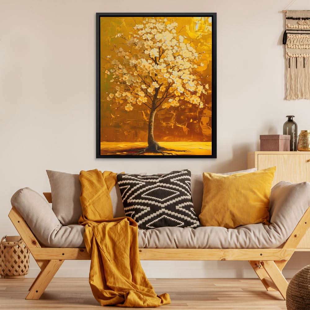 Golden Myth - Gold Wall Art for Living Room