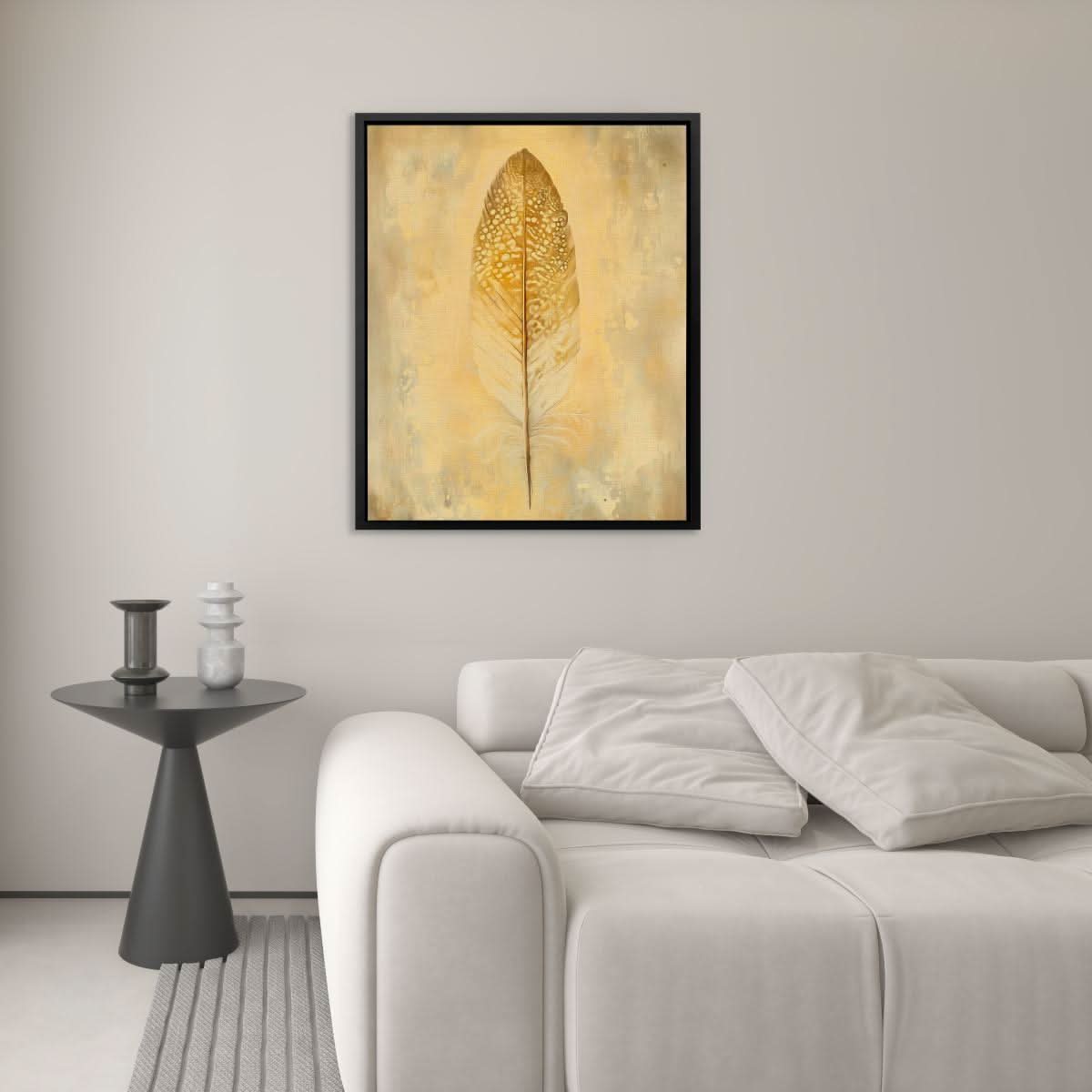 Golden Quill - Beige Nature Canvas Print