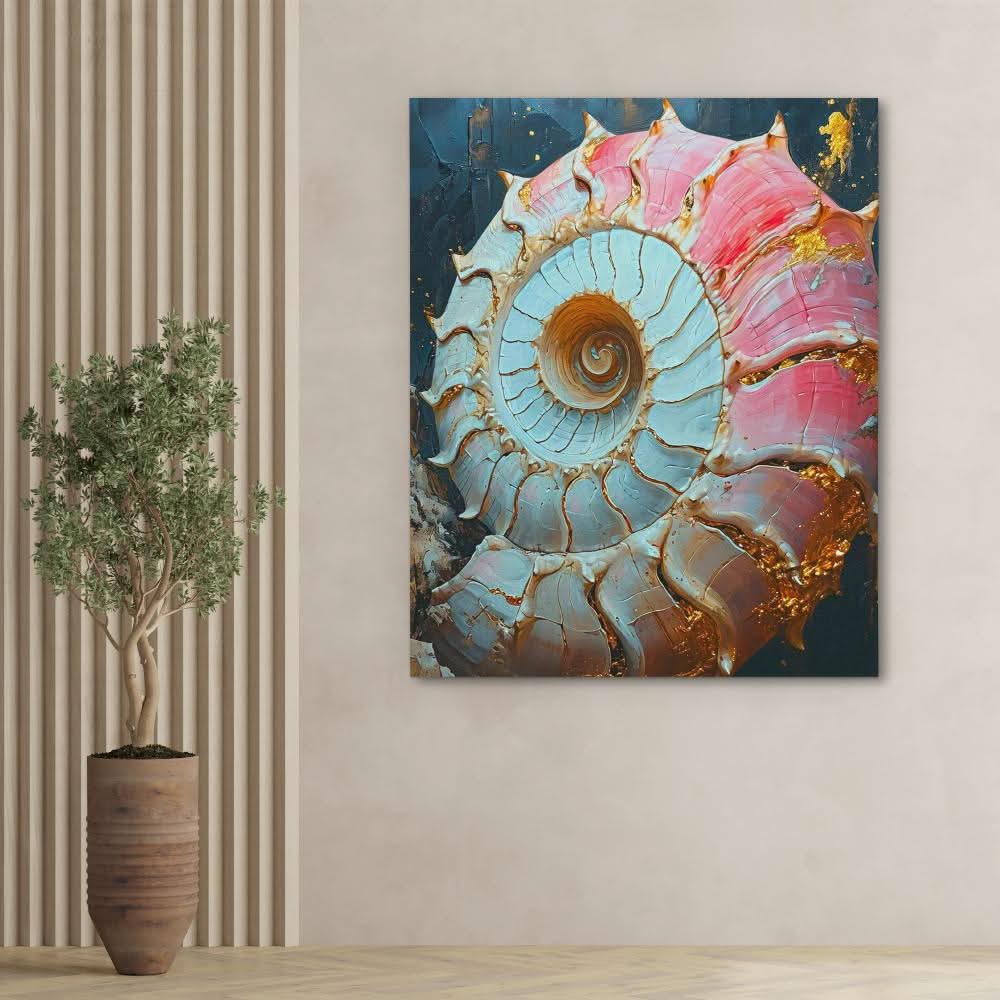 Golden Ratio - Pink Oceanic Canvas Print
