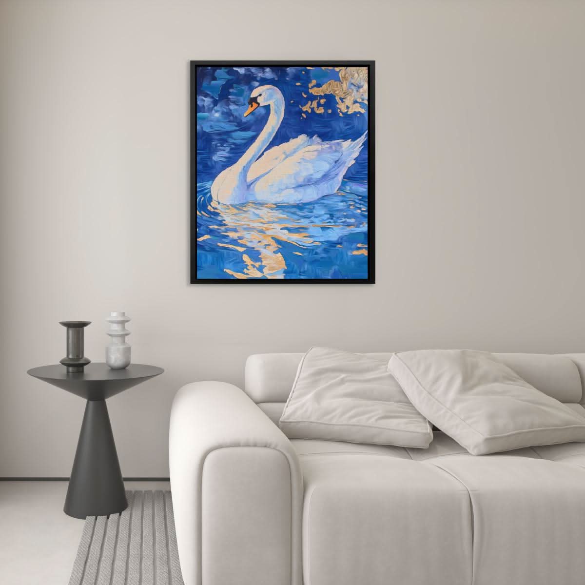 Golden Reflections - Blue Coastal Canvas Print