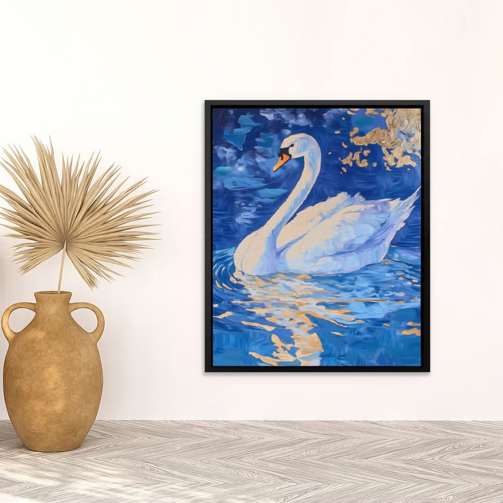 Golden Reflections - Bird Art for Bedroom