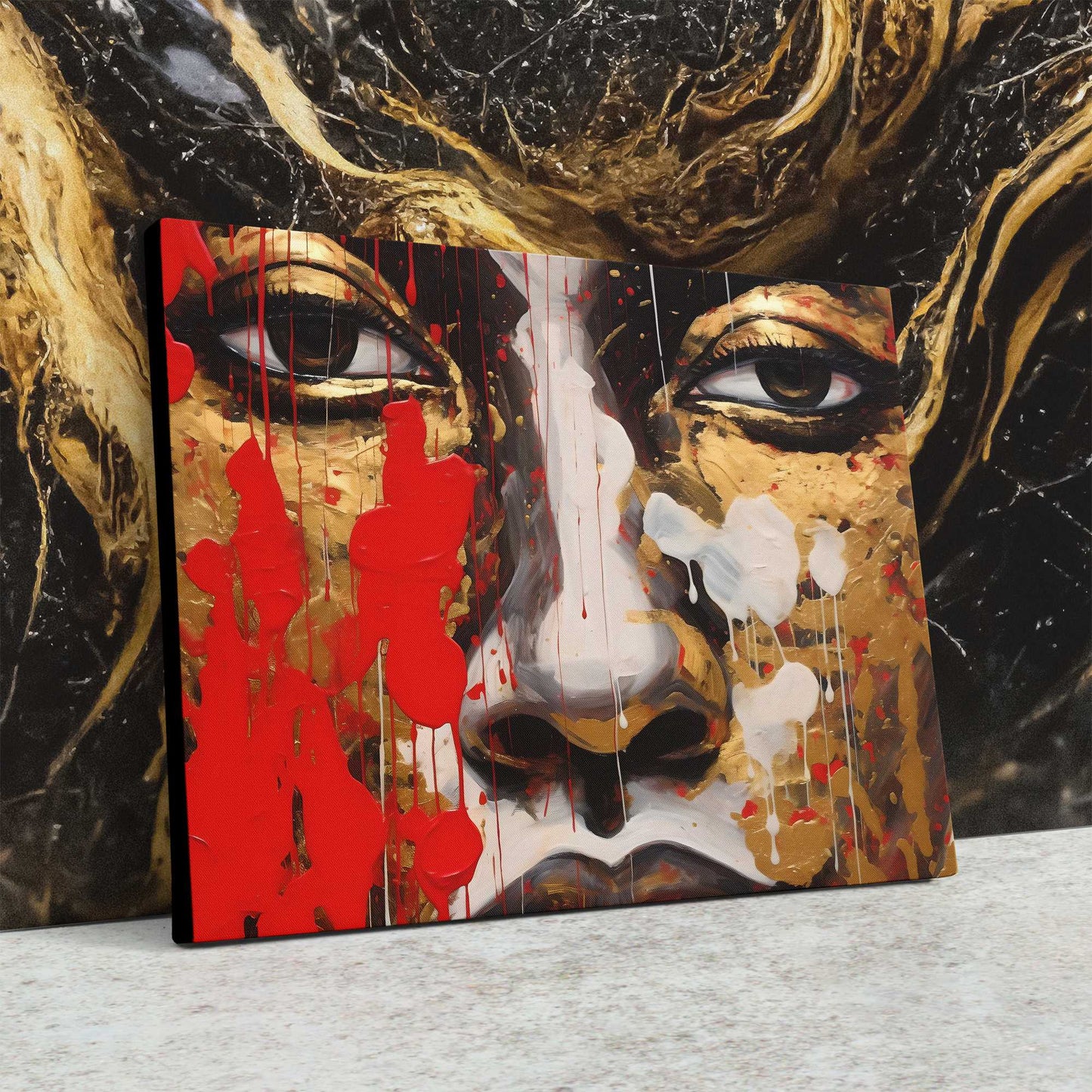 Golden Reverie - Abstract Gold Canvas Wall Art