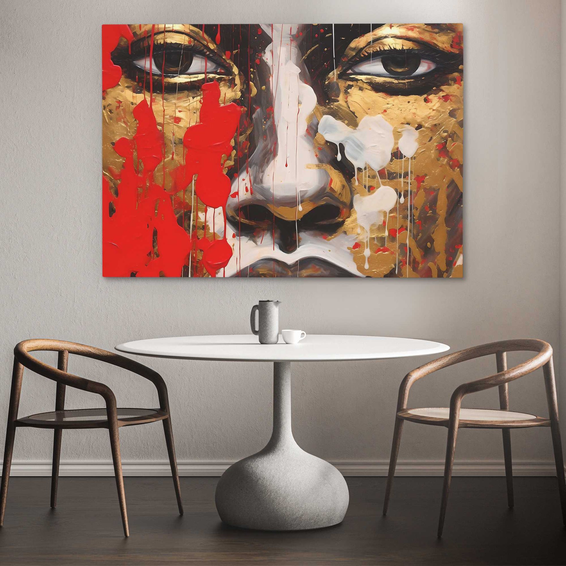 Golden Reverie - Large Abstract Canvas Print