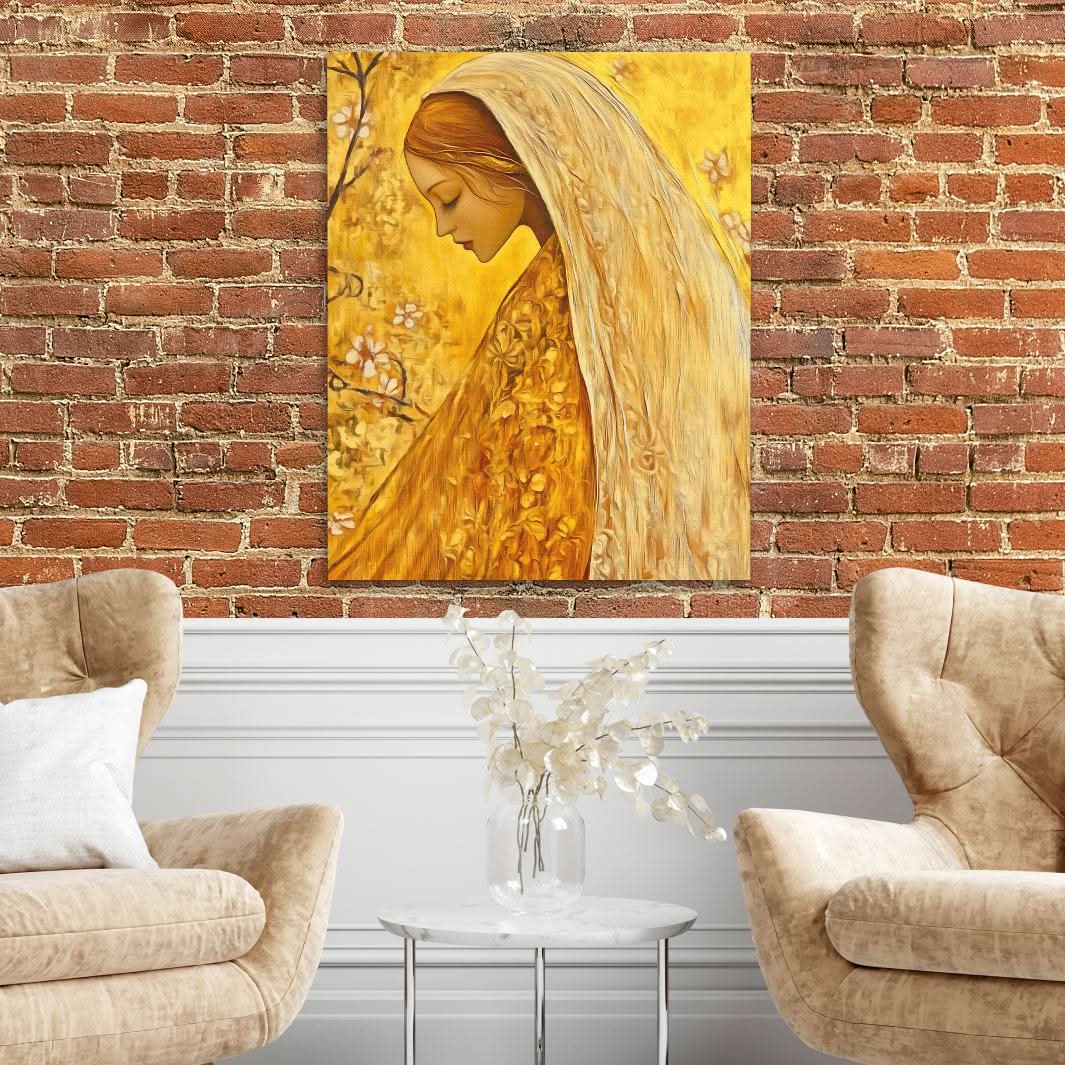 Golden Reverie - Beige Wall Art for Women’s Office Art