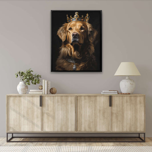 Golden Royalty - Wall Art in Black Frame