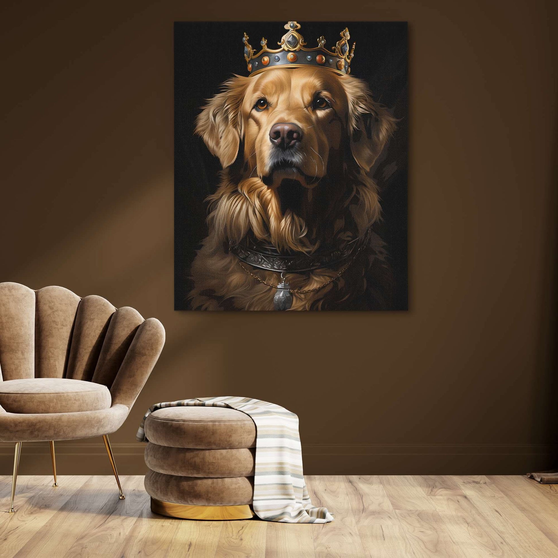Golden Royalty - Black and Gold Canvas Wall Art