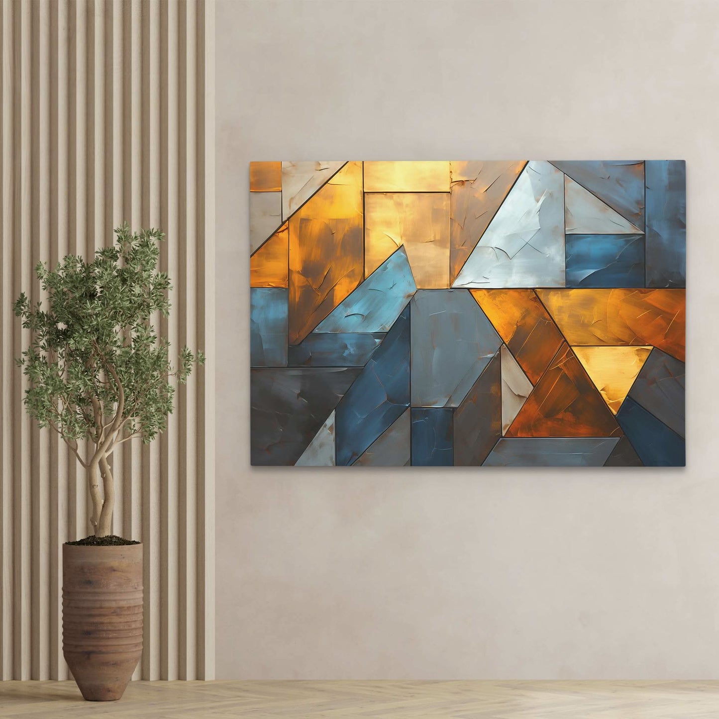Golden Shade - Horizontal Art for Bathroom