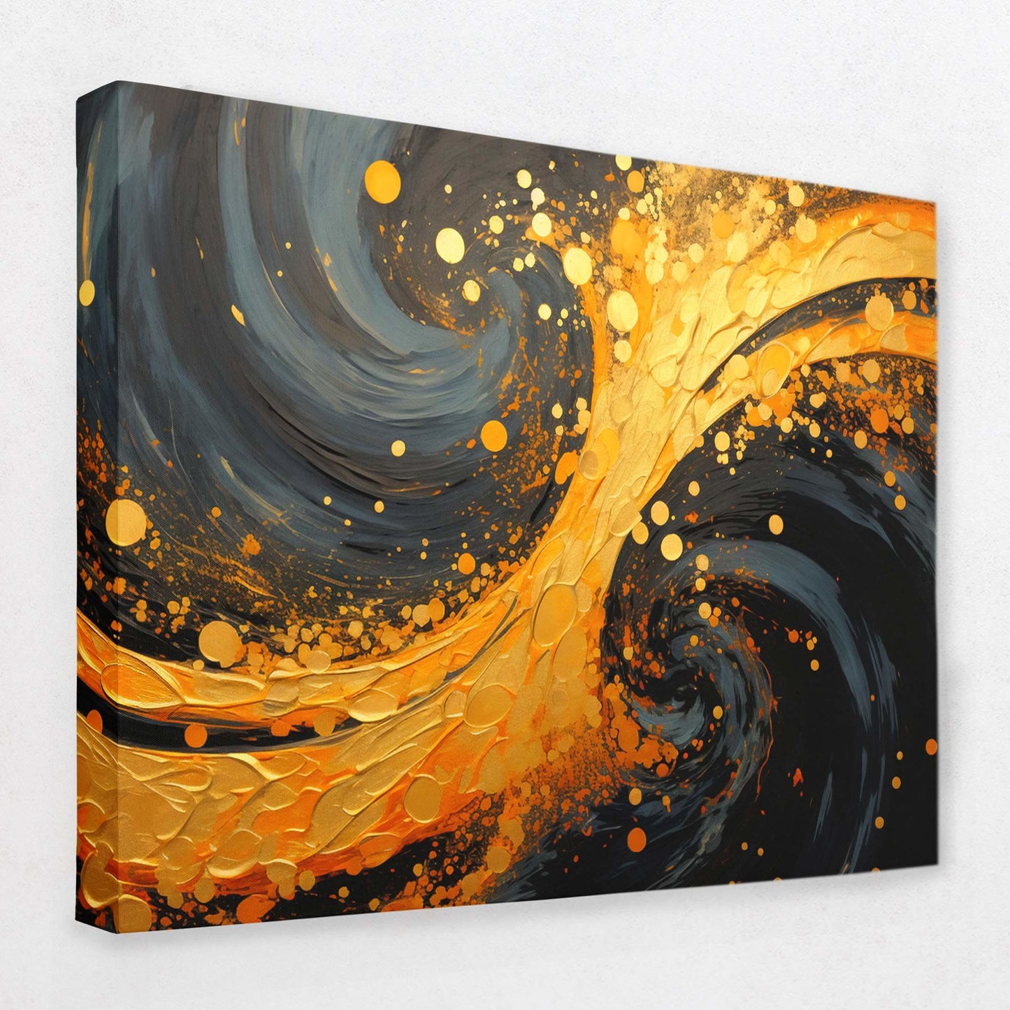 Golden Shimmer - Horizontal Canvas Wall Art