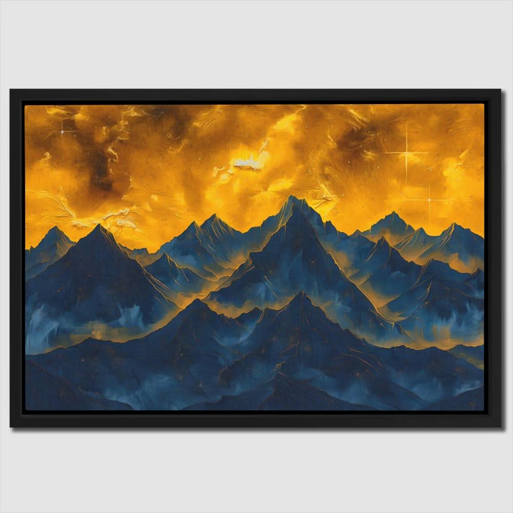 Golden Sky - Black and Gold Nature Canvas Print