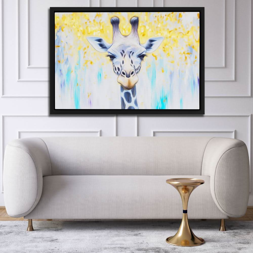 Golden Sky Giraffe - Large Canvas Print