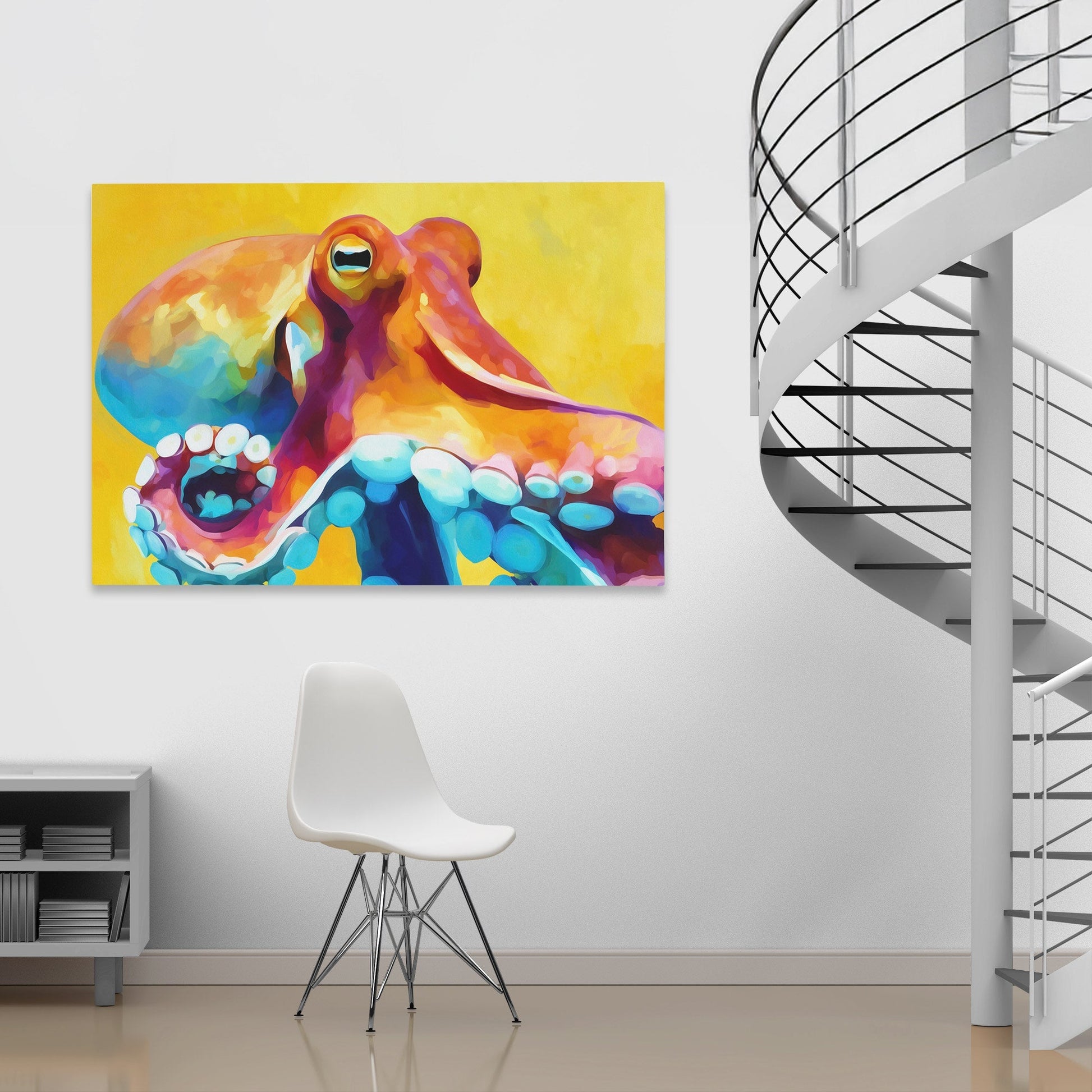 Golden Tentacle Symphony - Luxury Wall Art