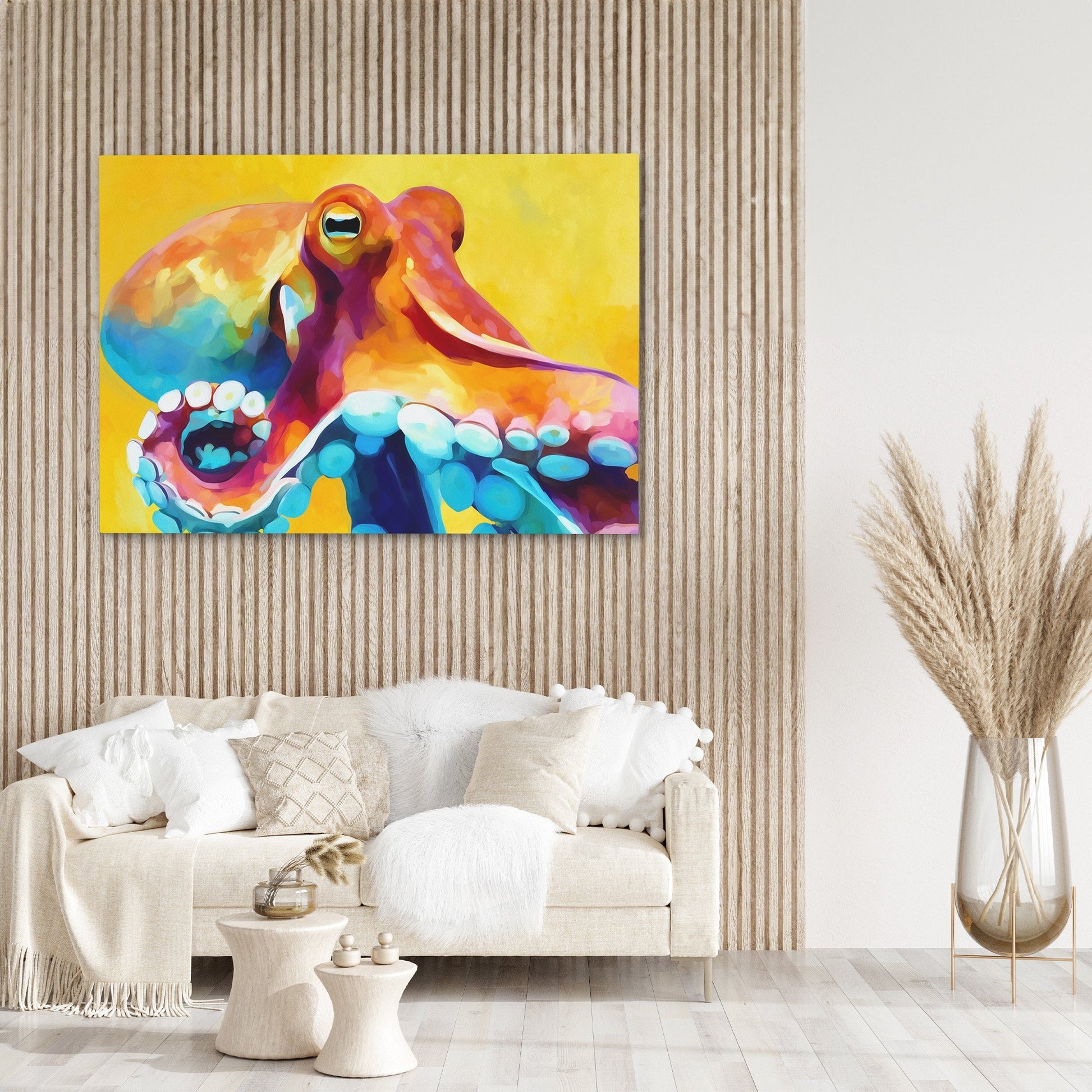 Golden Tentacle Symphony - Luxury Wall Art