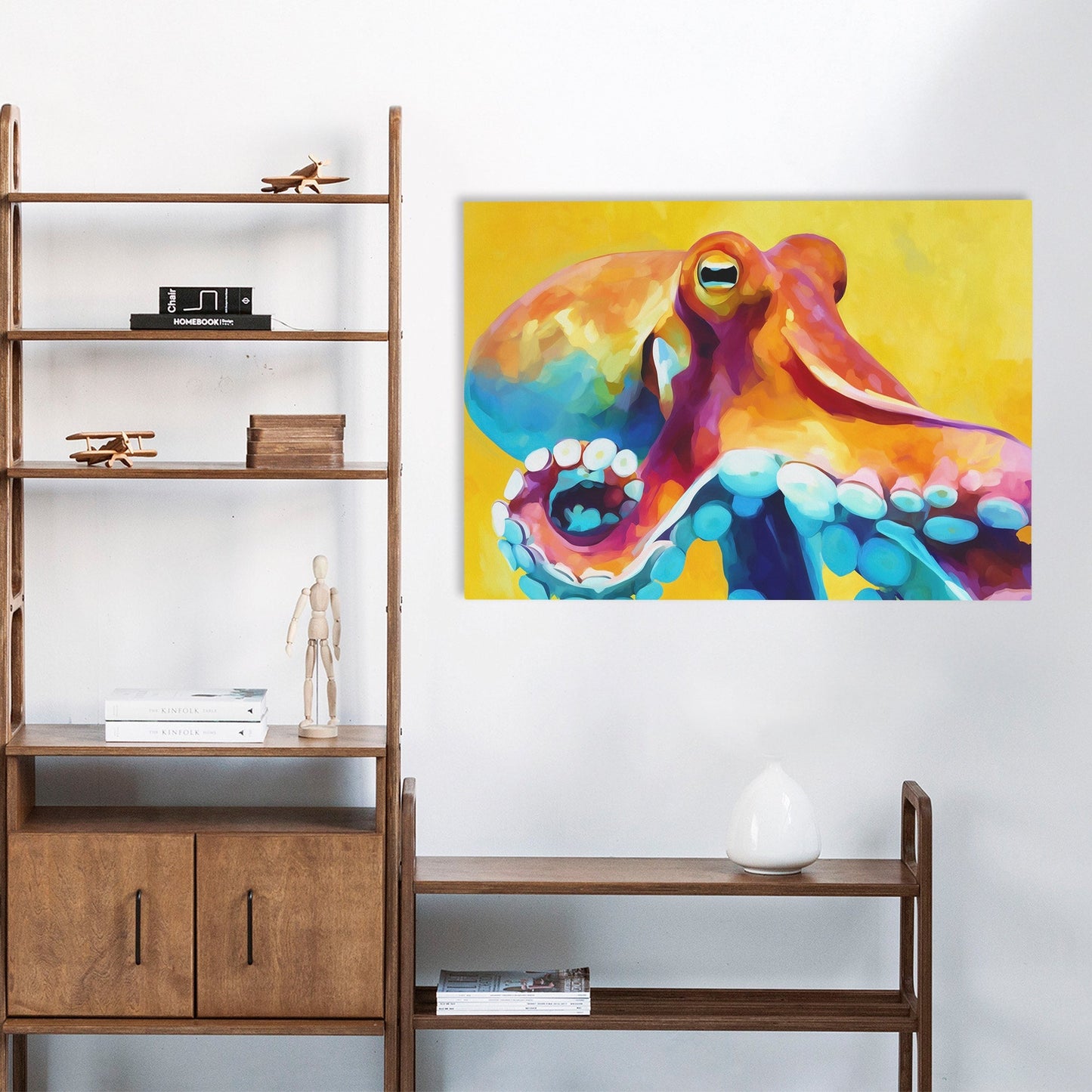 Golden Tentacle Symphony - Luxury Wall Art