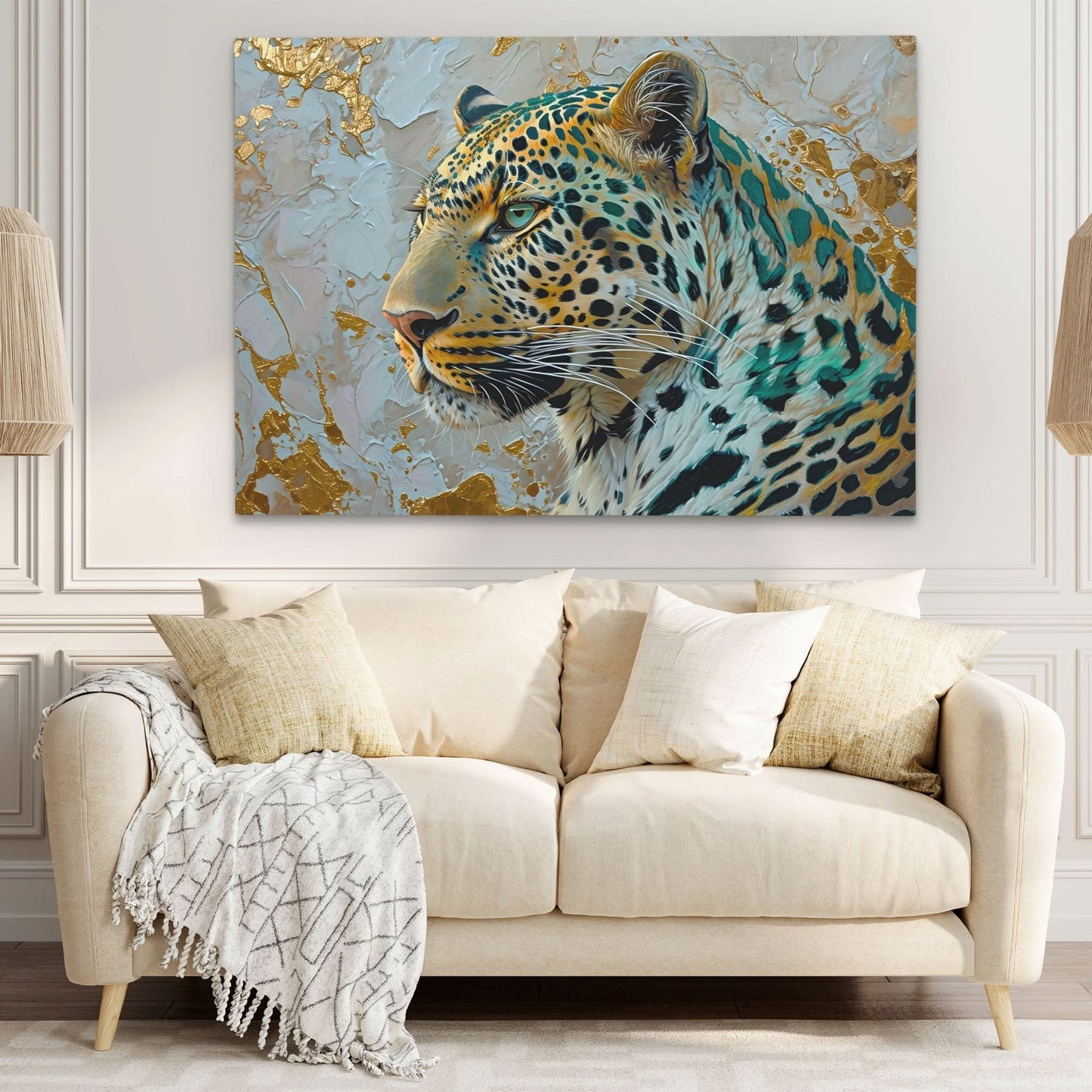 Golden Tundra Leopard - Animals Art