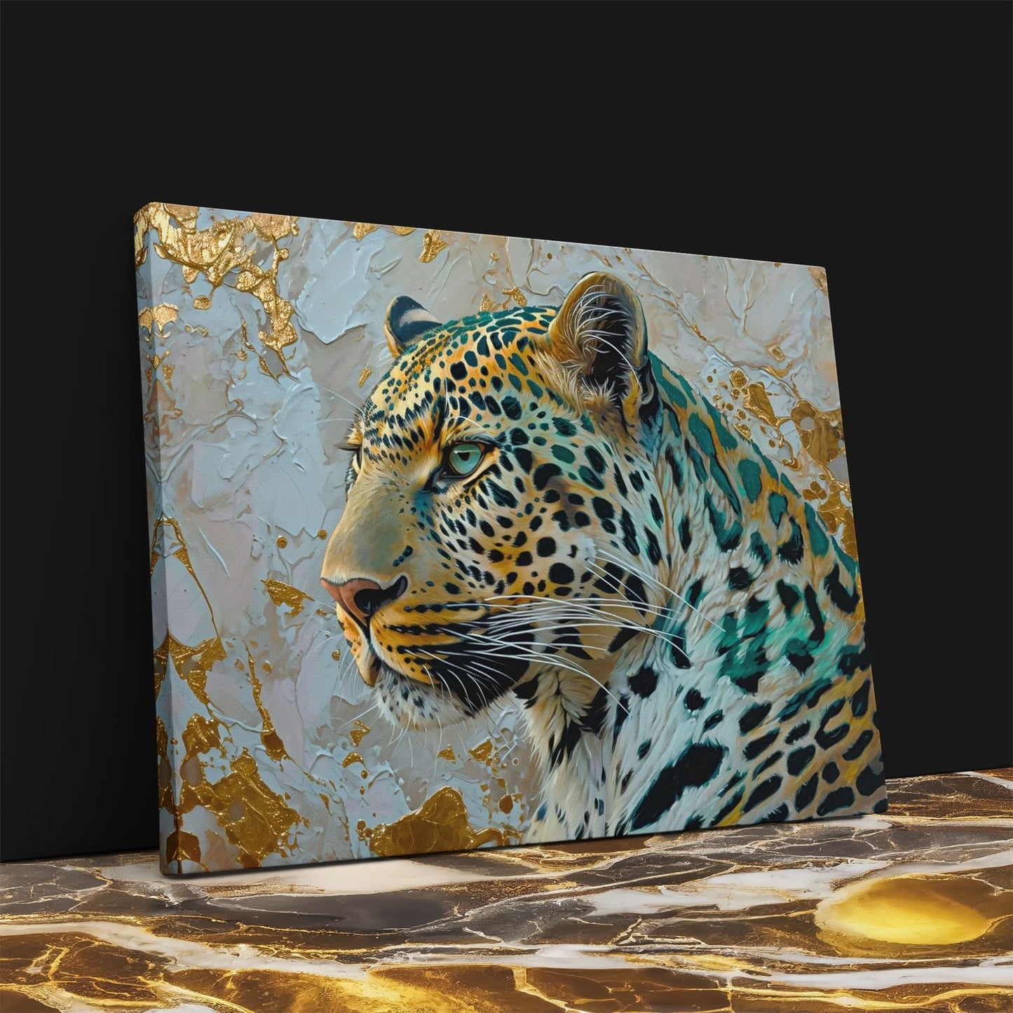 Golden Tundra Leopard - Big Cat Canvas Print