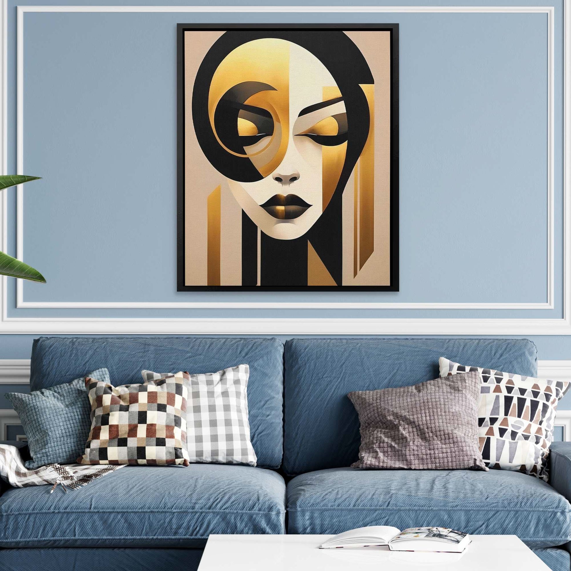 Golden Vision - Oversized Female Canvas Wall Art