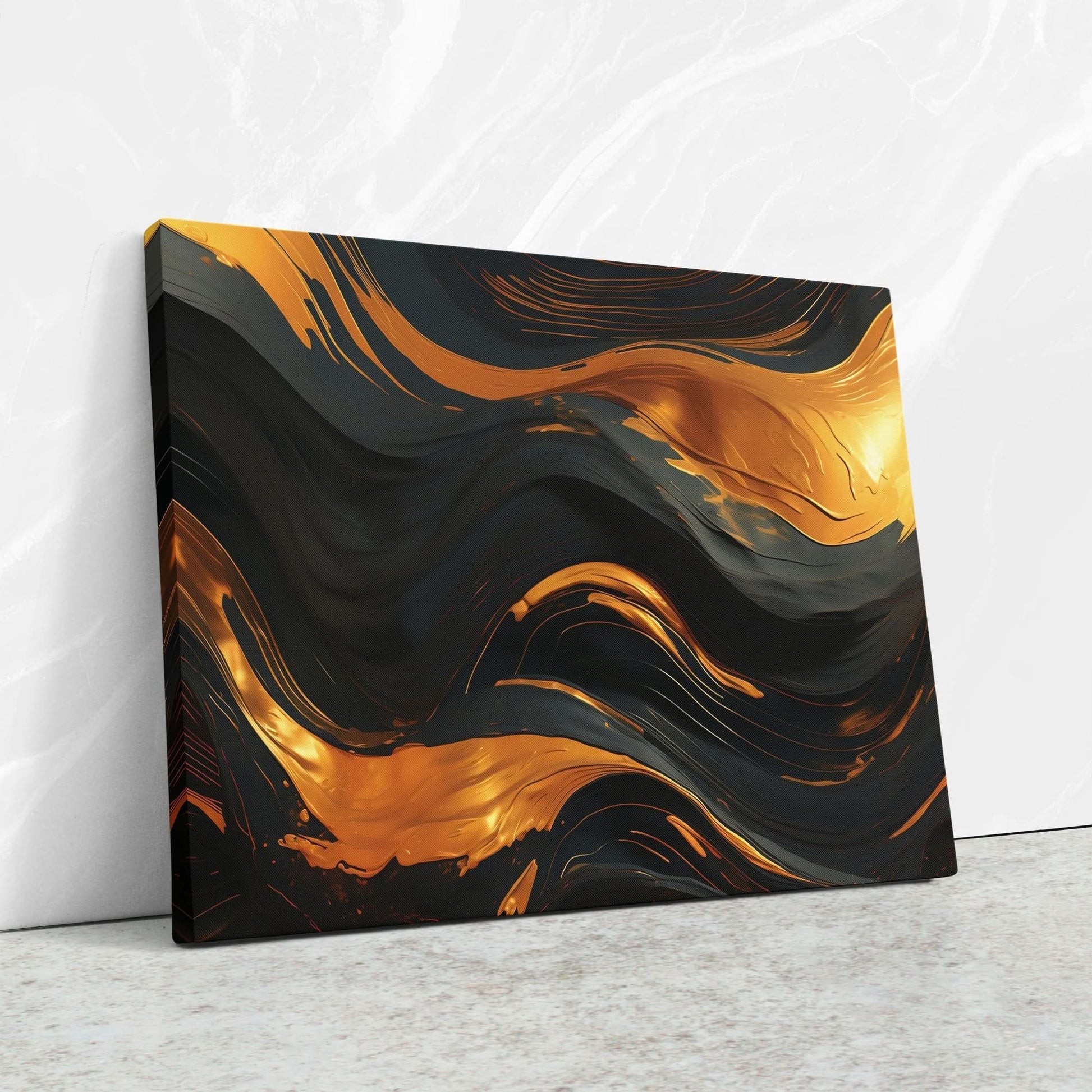Golden Vortex - Canvas Wall Art