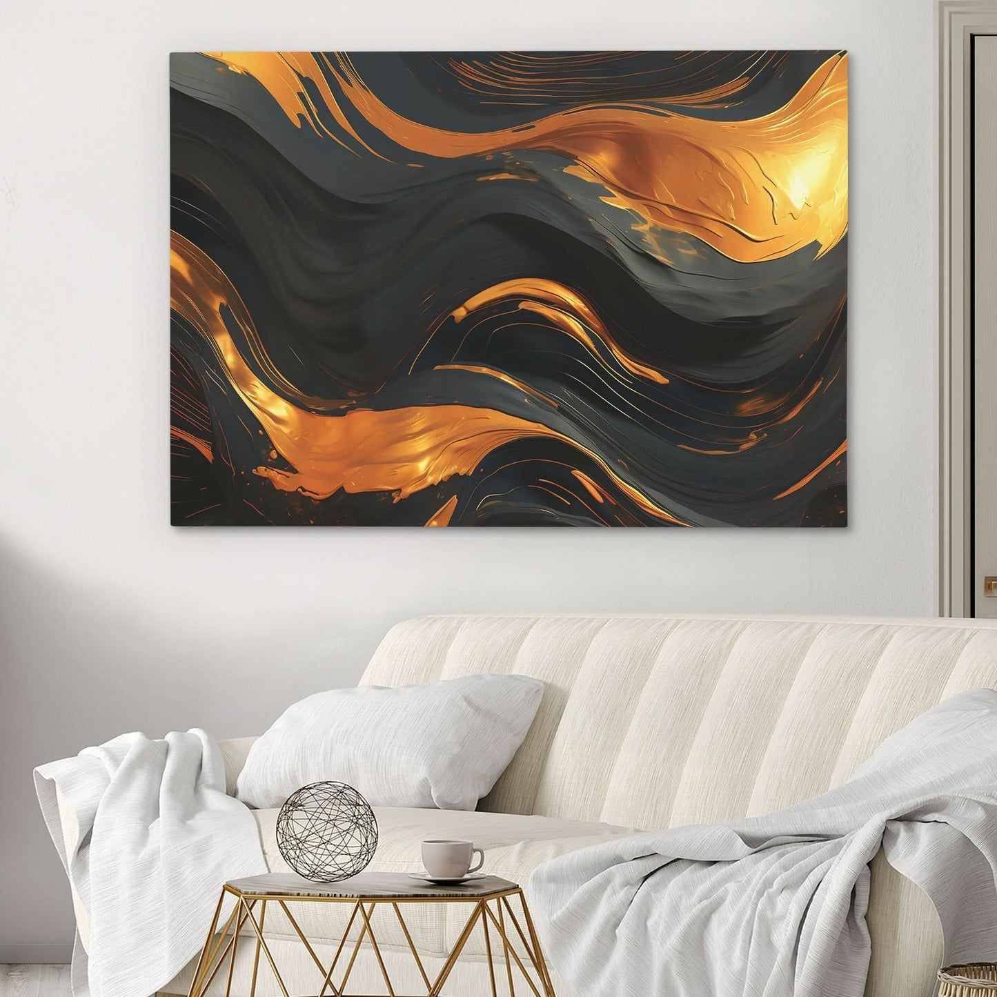 Golden Vortex - Canvas Print