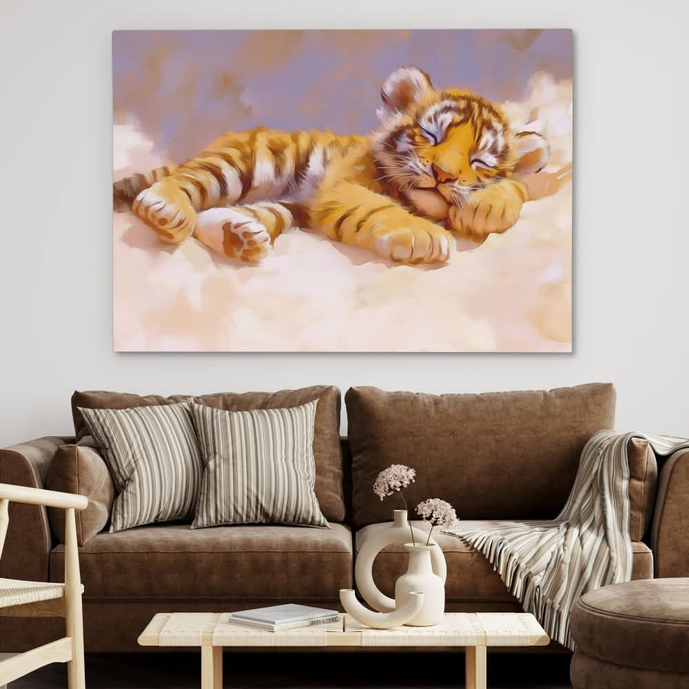 Golden Whiskers - Large Modern Canvas Print