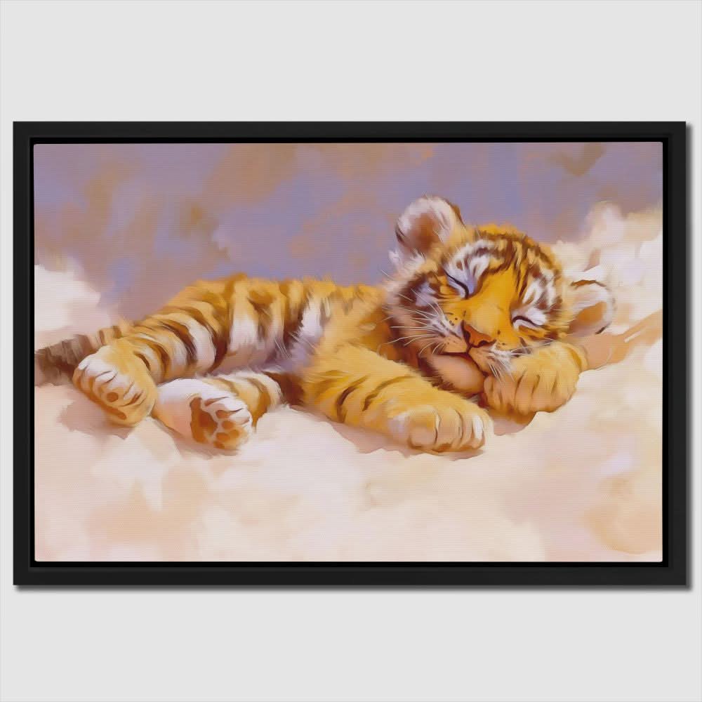 Golden Whiskers - Brown Wall Art for Hallway
