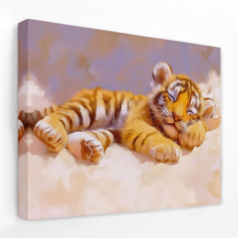 Golden Whiskers - Animals Canvas Wall Art