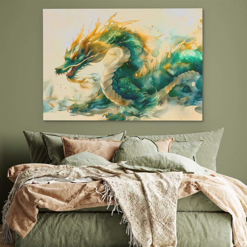Golden Whisper - Fantasy Gold Canvas Wall Art