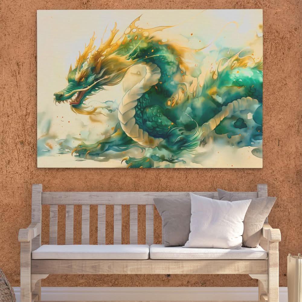 Golden Whisper - Gold Mythical Canvas Print