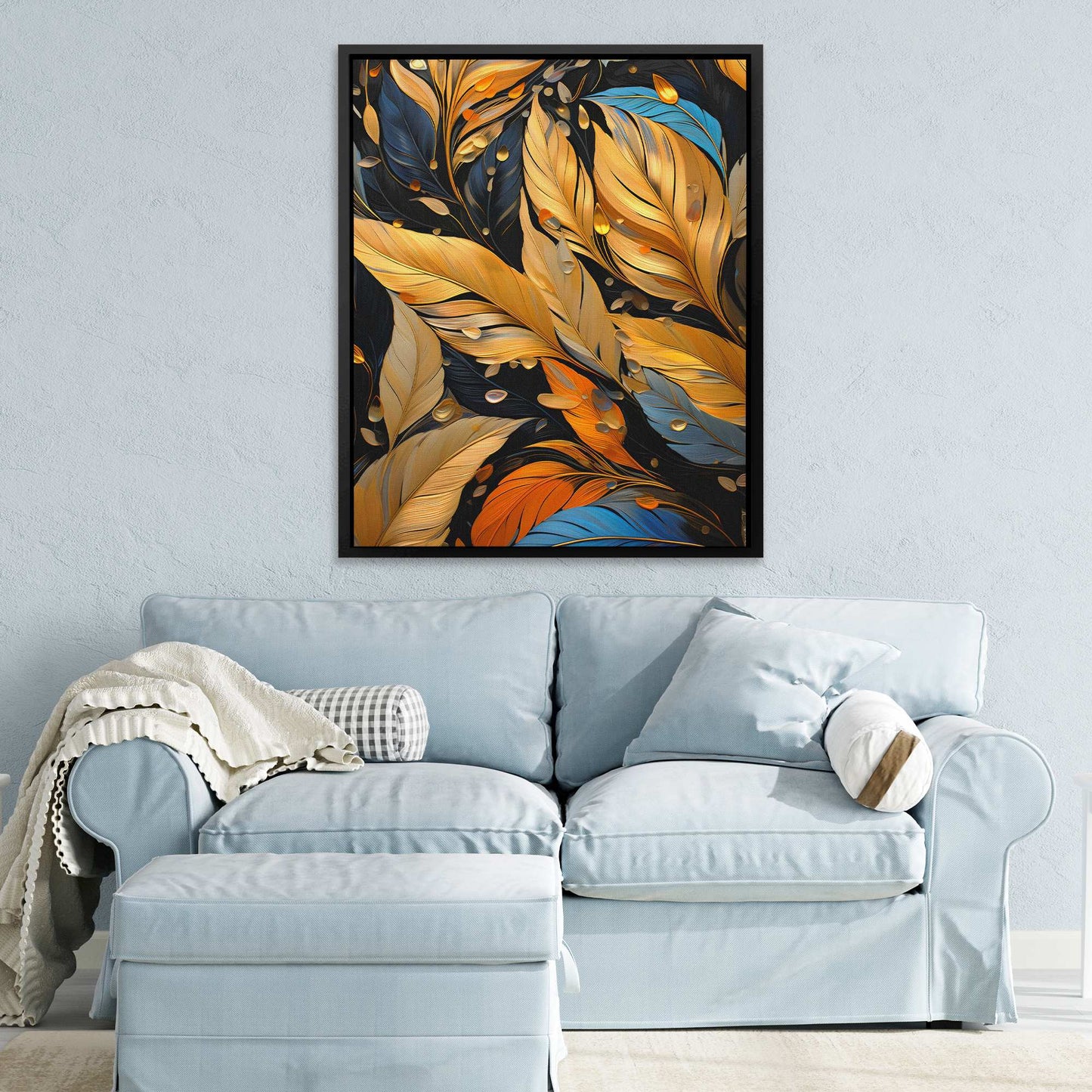 Golden Wingtips - Abstract Wall Art Print