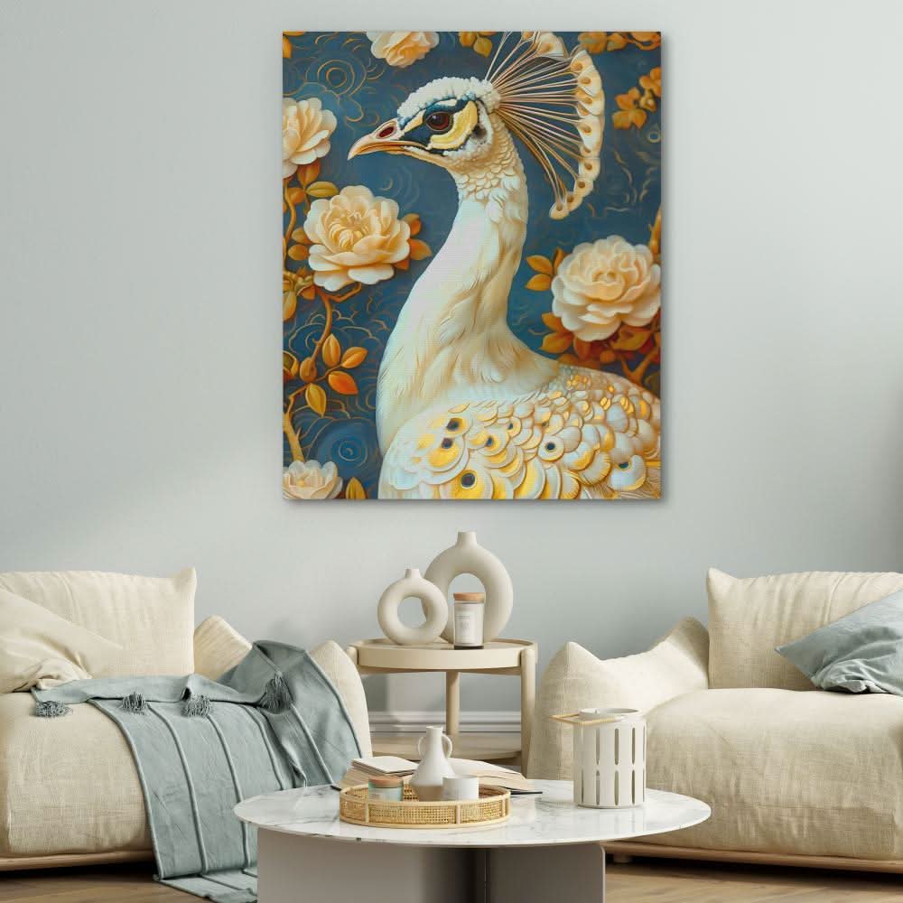 Golden Zen - Animals Wall Art in Black Frame