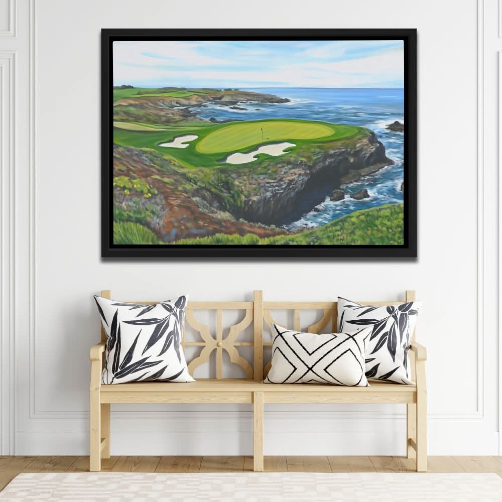 Golf Course on the Ocean - Large Canvas Print