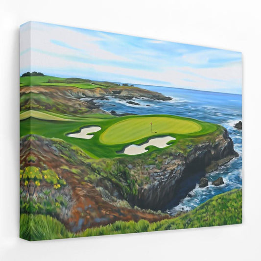 Golf Course on the Ocean - Golf Canvas Wall Art