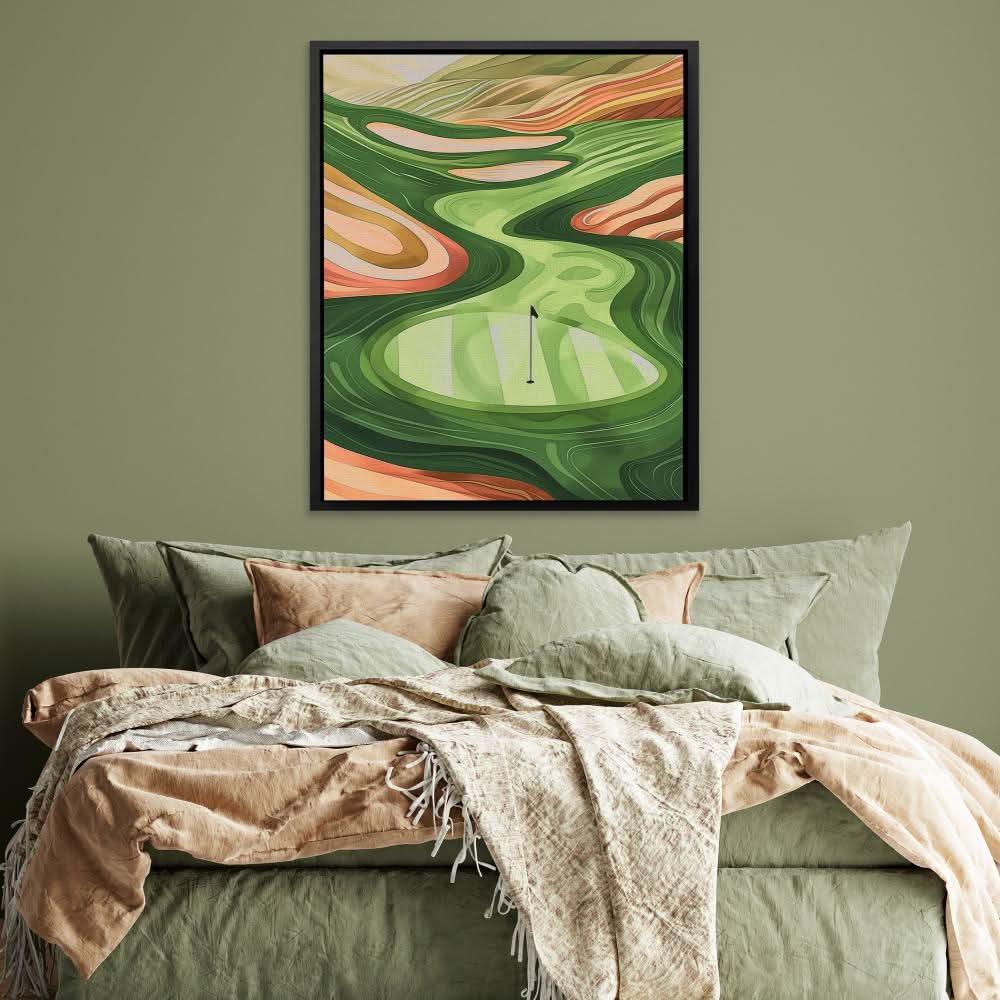 Golf Course Vista - Large Abstract Canvas Print