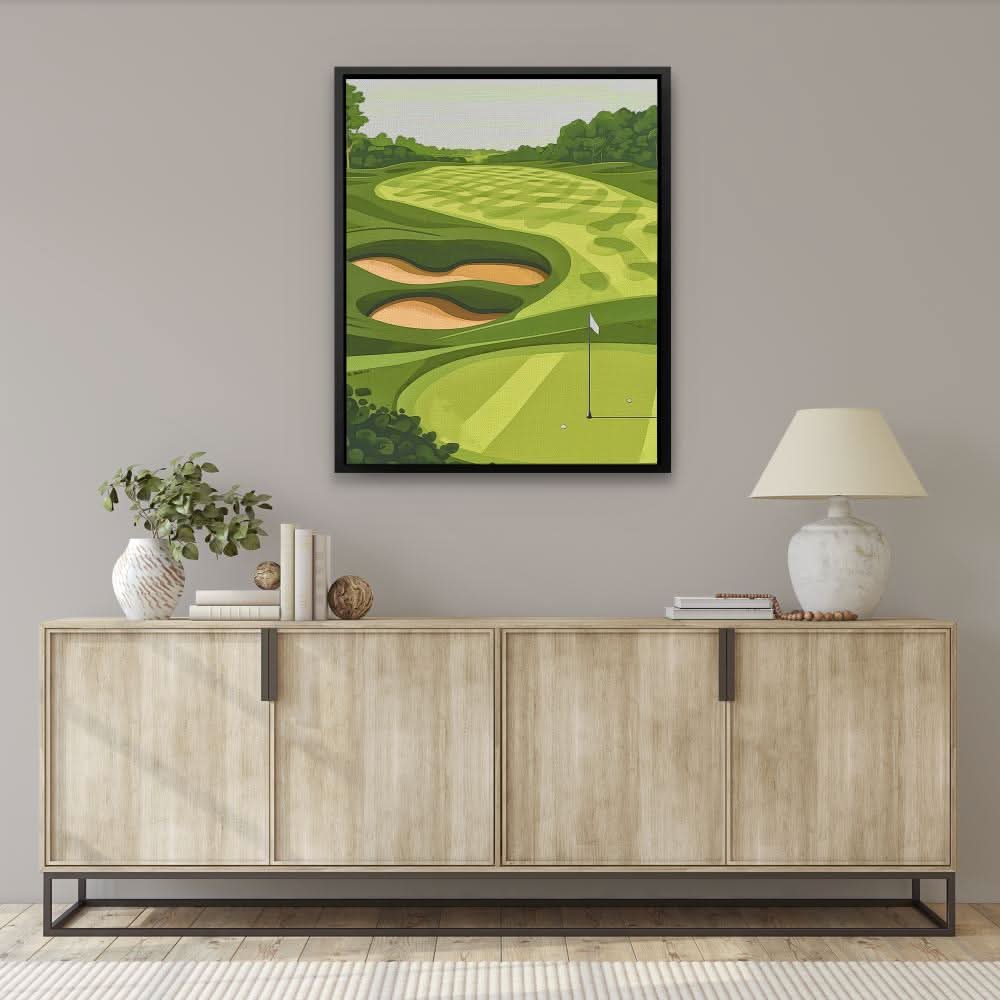 Golfing Greens - Green Landscapes Canvas Print